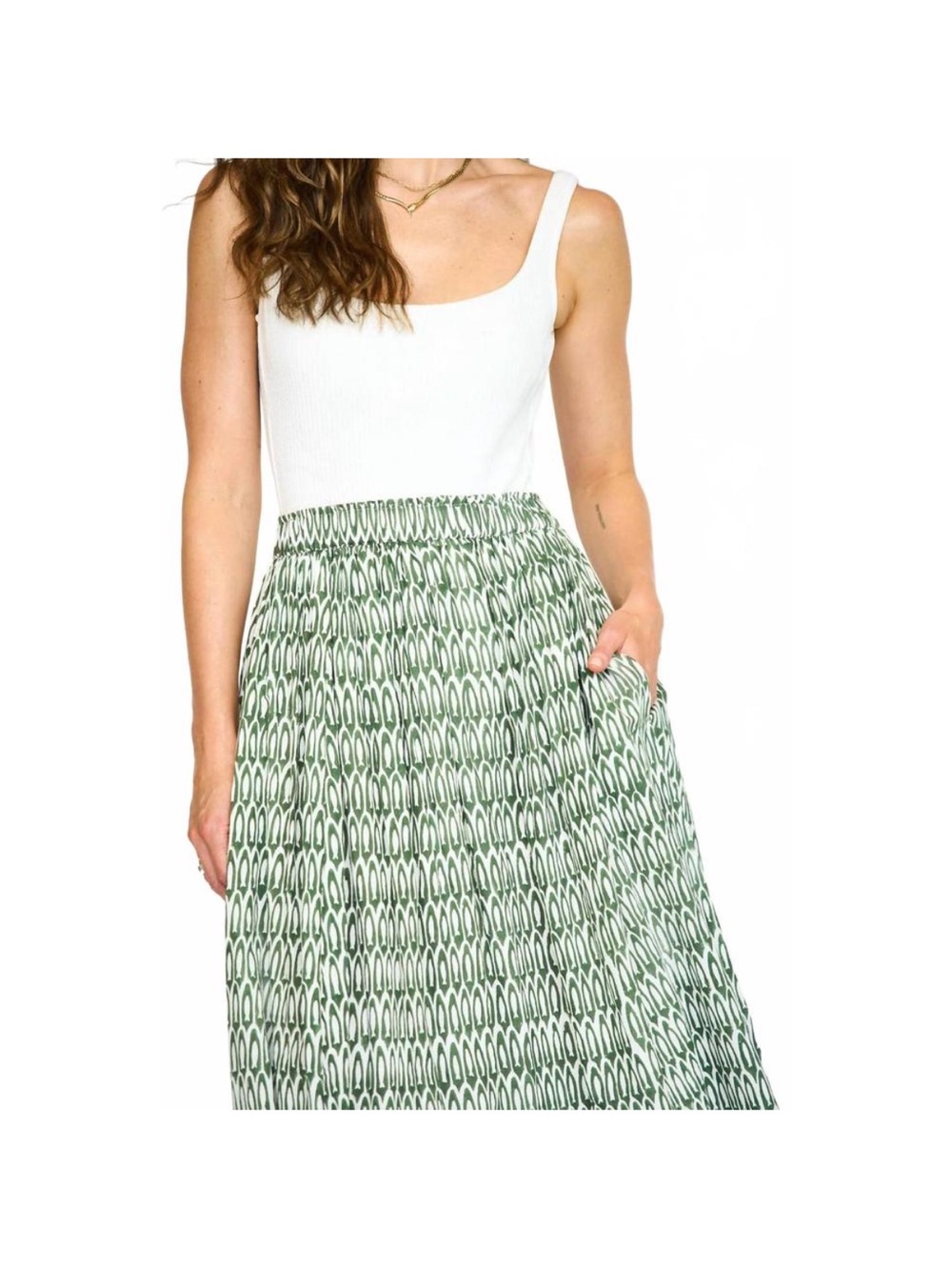 NWOT Mirth Verona skirt Kelp Minnow - XS